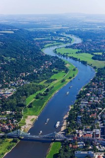 Aerial view Dresden Blue Wonder