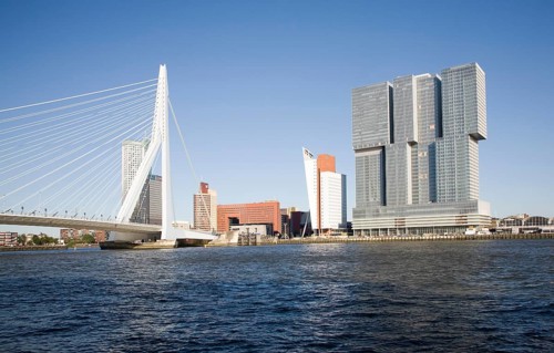 De Rotterdam building designed by architect Rem Koolhaas as a vertical city nears completion in