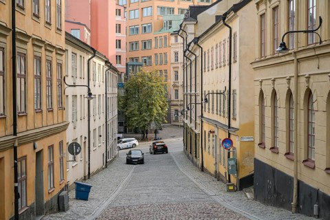Bastugatan alley, Old Town, Stockholm, Sweden, Europe