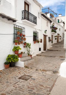 Houses in the village of Capileira, High Alpujarras, Sierra Nevada, Granada province, Spain, Europe