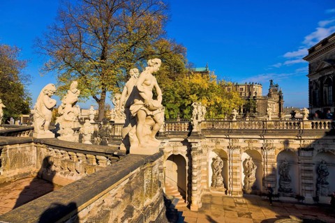 Dresden Zwinger in autumn