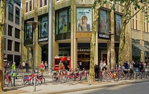 Europe, Germany, Hamburg, Mönckebergstraße, Shopping street, City, Karstadt department stores',