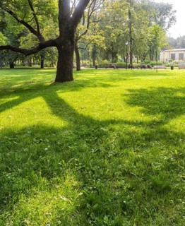 Bernardine Gardens park in the center of Vilnius, Lithuania, Europe