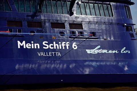 Europe, Germany, Hamburg, Elbe, Cruise Centre Altona, passenger ship, Mein Schiff 6, deck