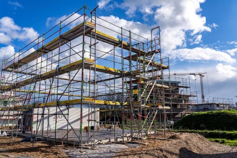 New-build neighbourhood, around 140 detached and semi-detached houses being built in the south of