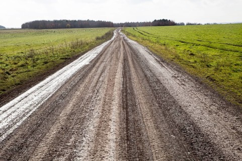 Unsurfaced track road chalk upland landscape Figheldean Down, Salisbury Plain, Wiltshire, England,