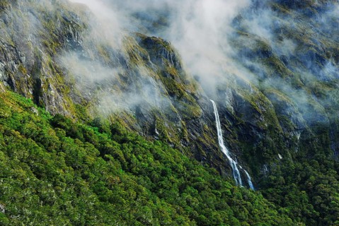 Earland Falls, Routeburn Track, Humboldt Mountains, Mount Aspiring National Park, South West New