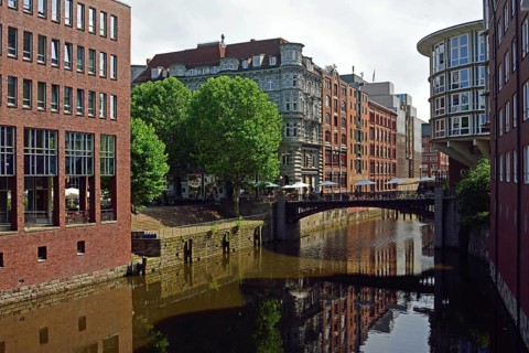Europe, Germany, Hamburg, City, Neustadt, Herrengrabenfleet, historical ensemble of office