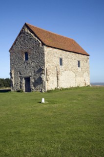 Saxon chapel of St Peter-on-the-Wall, Bradwell-on-Sea, Essex, England, UK