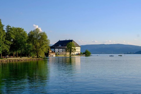 Seewalchen am Attersee, with Kammer Castle, Salzkammergut, Upper Austria, Austria, Europe