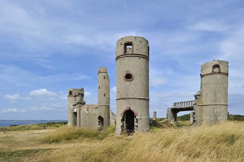Ruins of the Manoir de Coecilian of the French poet Saint-Pol-Roux, Paul-Pierre Roux in