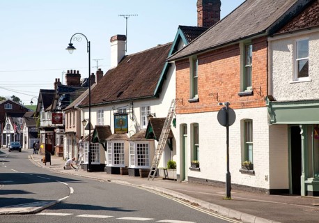 Historic buildings and Royal Oak pub Pewsey, Wiltshire, England, United Kingdom, Europe