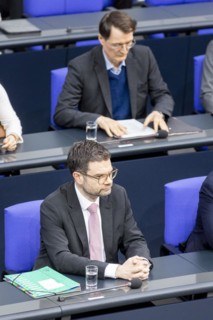 Marco Buschmann (FDP), Federal Minister of Justice and Karl Lauterbach (SPD), Federal Minister of