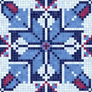 Mosaic tiles background, seamless vector pattern