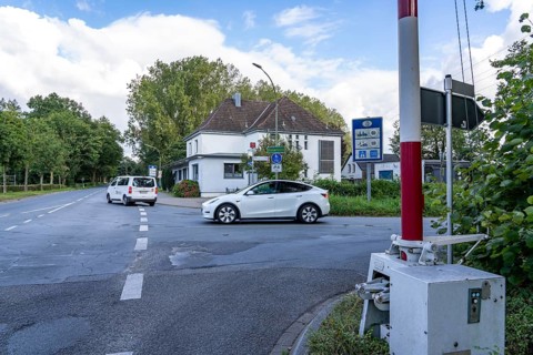 Green border, Siebengewald-Gaesdonck border crossing, south of Goch, without controls, between the