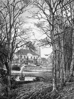 Manor house in the village of Varzin or Warcino, Western Pomerania, Poland, manor house, castle,