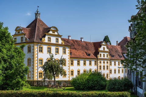Baroque Salem Castle, former imperial abbey, former monastery of the Cistercian order, Salem, Lake