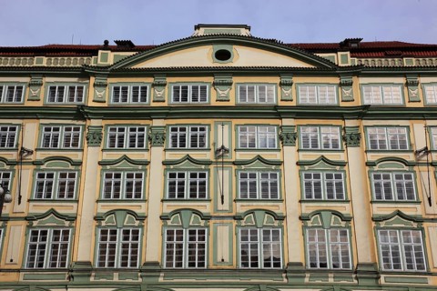 Prague Lesser Town district, the palace, Palac Smirickych, cultural monument on Lesser Town Square,