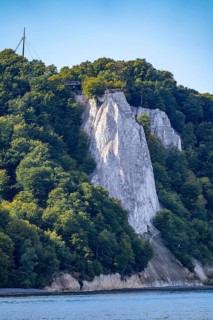 Chalk cliffs of Rügen, viewing platform at the famous rock formation Königsstuhl, in the Jasmund