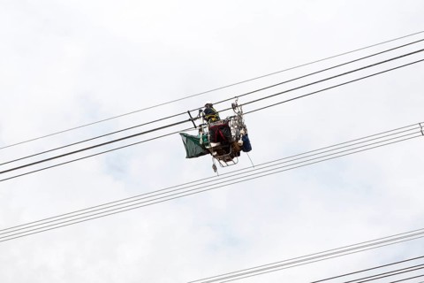 Maintenance work being done on high voltage electricity cables from Sizewell nuclear power station