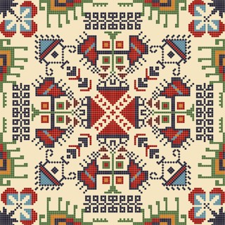 Traditional Bulgarian embroidery vector pattern
