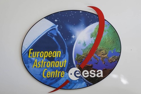 Logo of the European Astronaut Centre of the European Space Agency (ESA) photographed at the