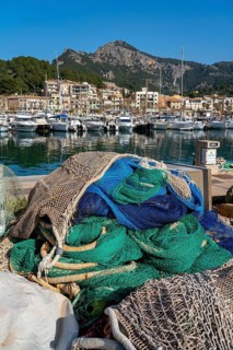 Coastal town of Port de Sóller in the north-west of the island, near Alconàsser, Serra de