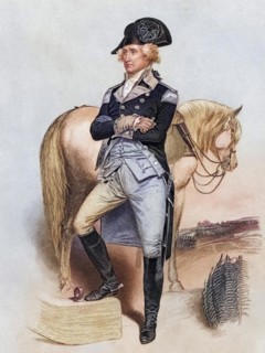 George Washington 1732 bis 1799 in 1775 Nach Alonzo Chappel aus Life and Times of Washington Volume