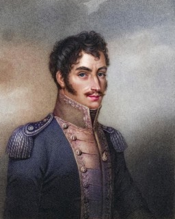 Simon Bolivar, also known as the Liberator, 1783-1830, Venezuelan soldier and statesman, President