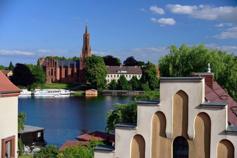 Europe, Germany, Mecklenburg-Western Pomerania, island town Malchow, view to the cultural centre