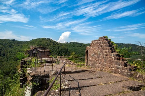 Wasigenstein Castle (Alsace, France) . The castle ruins are the remains of a medieval rock castle