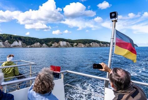 Excursion boat Alexander, round trip to the chalk cliffs of Rügen, cliffs of the Stubbenkammer, in