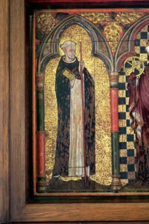 Saint Dominic, Medieval Retable painting, church of Saint Mary, Thornham Parva, Suffolk, England,