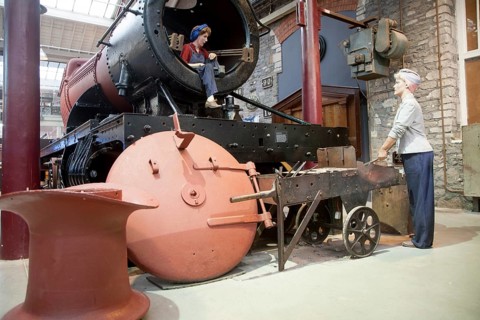 Mannequins of female workers at Steam museum of the Great Western Railway, Swindon, England, UK