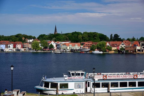Europe, Germany, Mecklenburg-Western Pomerania, island town of Malchow, White Fleet Müritz,