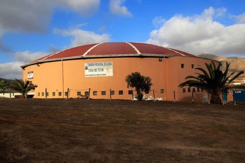 Canarian wrestling stadium building in Tetir, Fuerteventura, Canary Islands, Spain, Europe