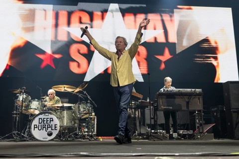 Ian Gillan, singer of Deep Purple live on 1 More Time Tour at the Max-Schmeling-Halle in Berlin on
