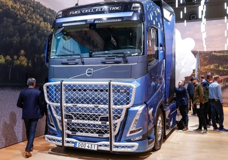 Hydrogen fuel cell truck from Volvo at the IAA Transportation trade fair, Hanover, 18.09.2024.,