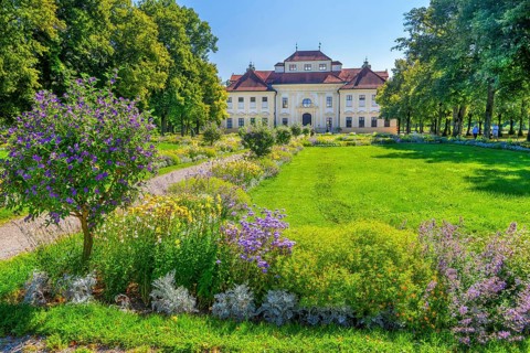 Garden parterre in front of Lustheim Palace in the Schleissheim Palace complex, Oberschleissheim