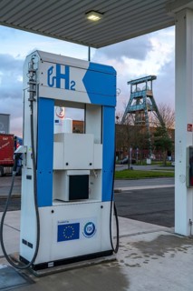 Hydrogen filling station, at the Hertern hydrogen competence centre, h2Herten, on the site of the