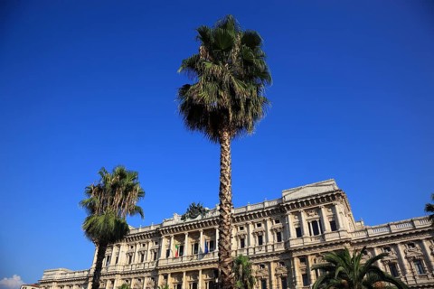 Palazzo di Giustizia, Palace of Justice, Prati district on the banks of the Tiber, Rome, Italy,