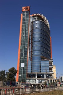 Addis Ababa, high-rise building in the city centre, Ethiopia, Africa