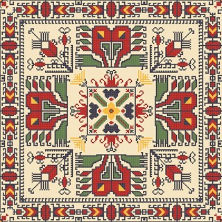 Traditional Bulgarian embroidery vector pattern