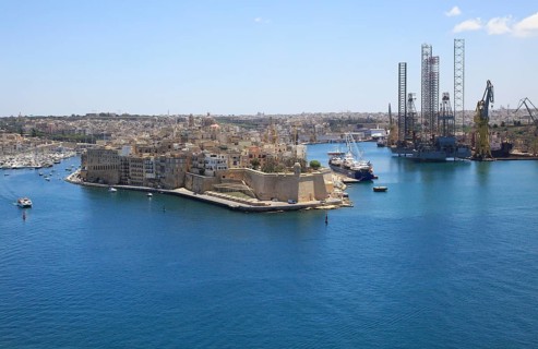 Senglea and Il-Kortin China Dock, French Creek, Grand Harbour, Valletta, Malta, Europe
