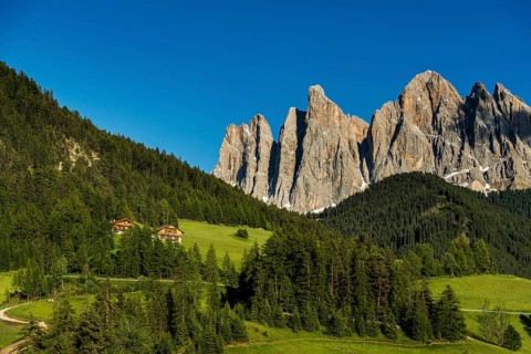 Geislerspitzen, Villnöss Valley, Sass Rigais, Dolomites, South Tyrol, Italy, Europe