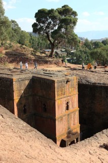 Rock churches in Lalibela, the rock church of St George, Bete Kiddus Georiys, Bete Ghiorgis Church,