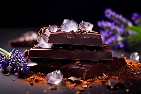 Dark chocolate to set the mood, AI generated, AI generated
