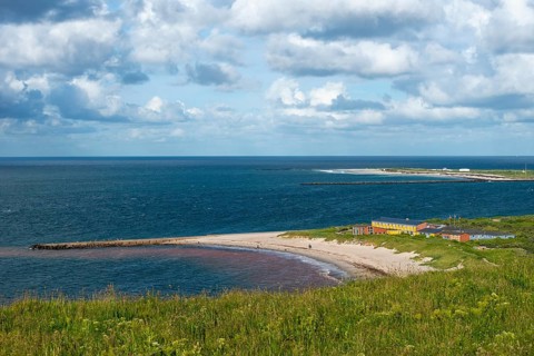 View from the Oberland to the Helgoland dune, Helgoland offshore island, Helgoland dune, North Sea,