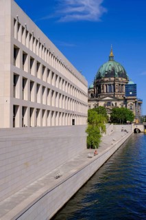Berlin Cathedral, with Humboldt Forum, Schlossplatz, Museum Island, Berlin, Germany, Europe