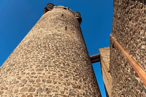 Adolfsturm keep, medieval tower of the Friedberg castle, Butterfassturm, Friedberg, Wetteraukreis,